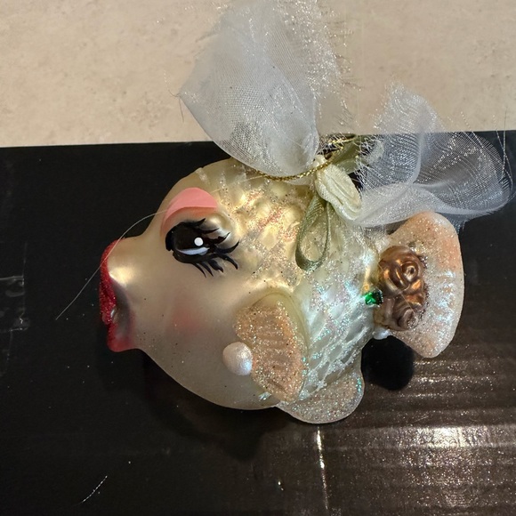 Katherine's Collection Glittery Fish Ornament with Gold and - Picture 4 of 15